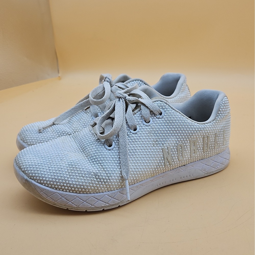 NOBULL Outwork SuperFabric Trainer Gym CrossFit Shoes Gray White Women's 6